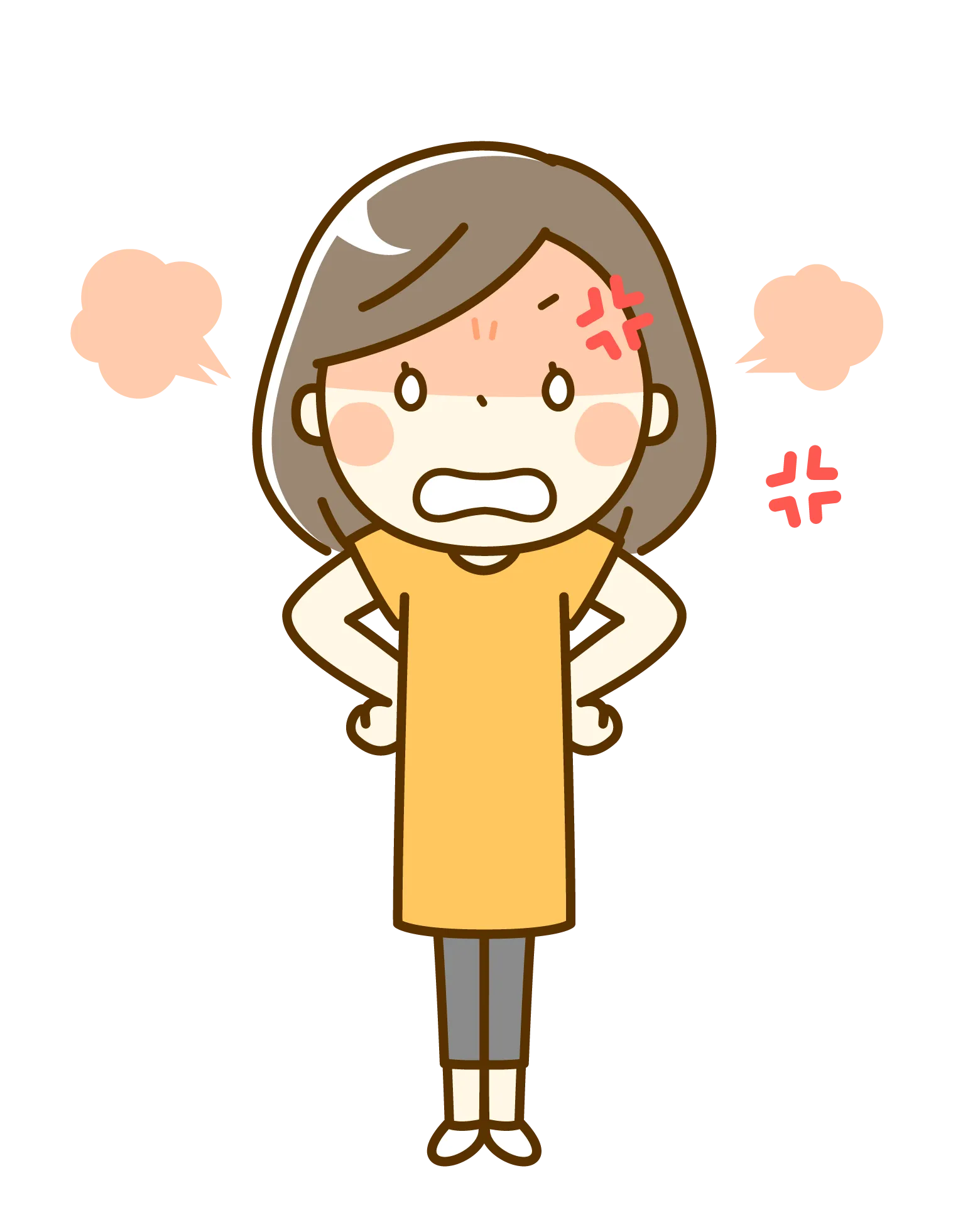 感情型の保護者のイラスト
